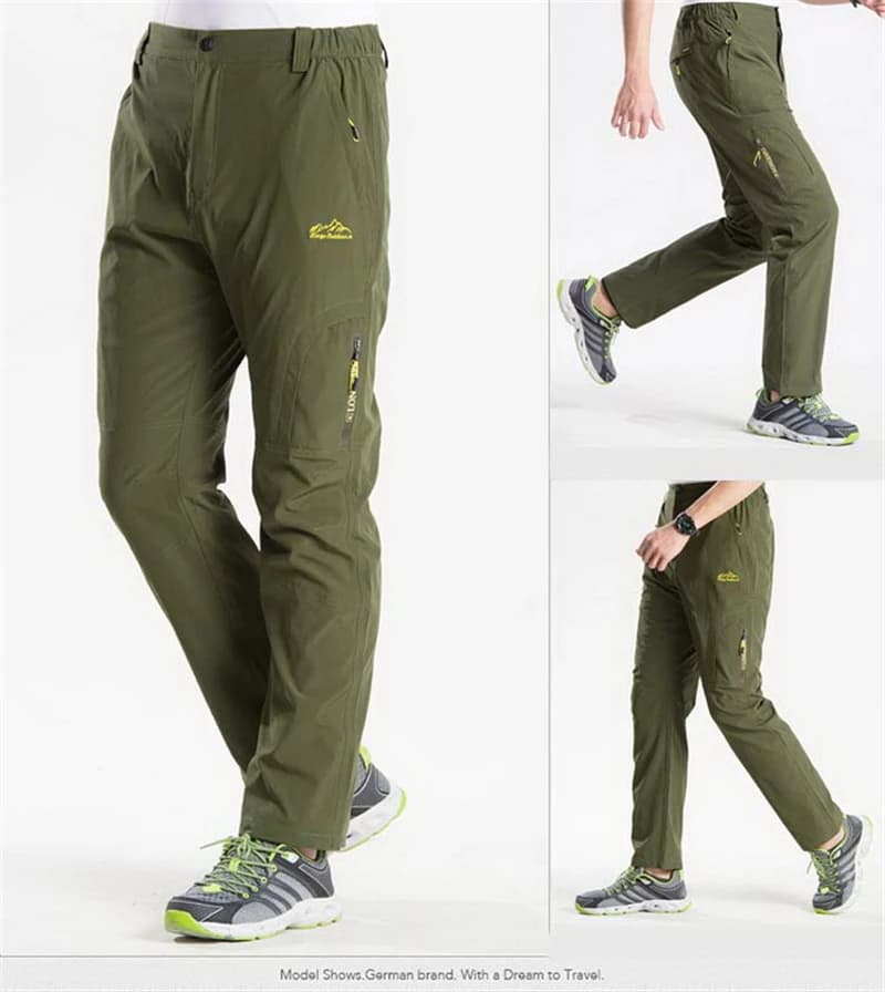 Pantalon randonnée pêche été homme stretch séchage rapide respirant fin cargo