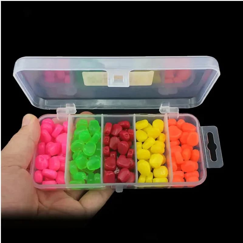 Leurres souples maïs 5 couleurs - 1cm pour carpe et blanc - Matériel pêche silicine appâts