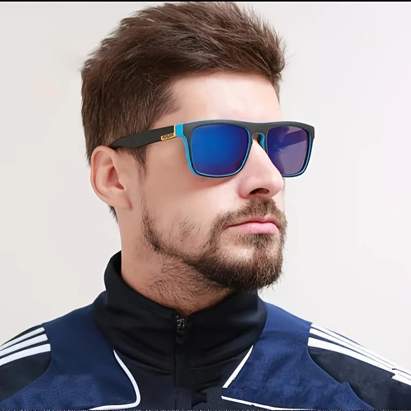Lot 2 paires lunettes carrées polarisées pêche - Anti-éblouissement été vacances voyage conduite