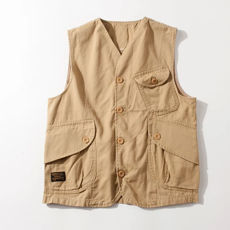 Veste cargo légère homme pêche safari travail extérieur avec nombreuses poches