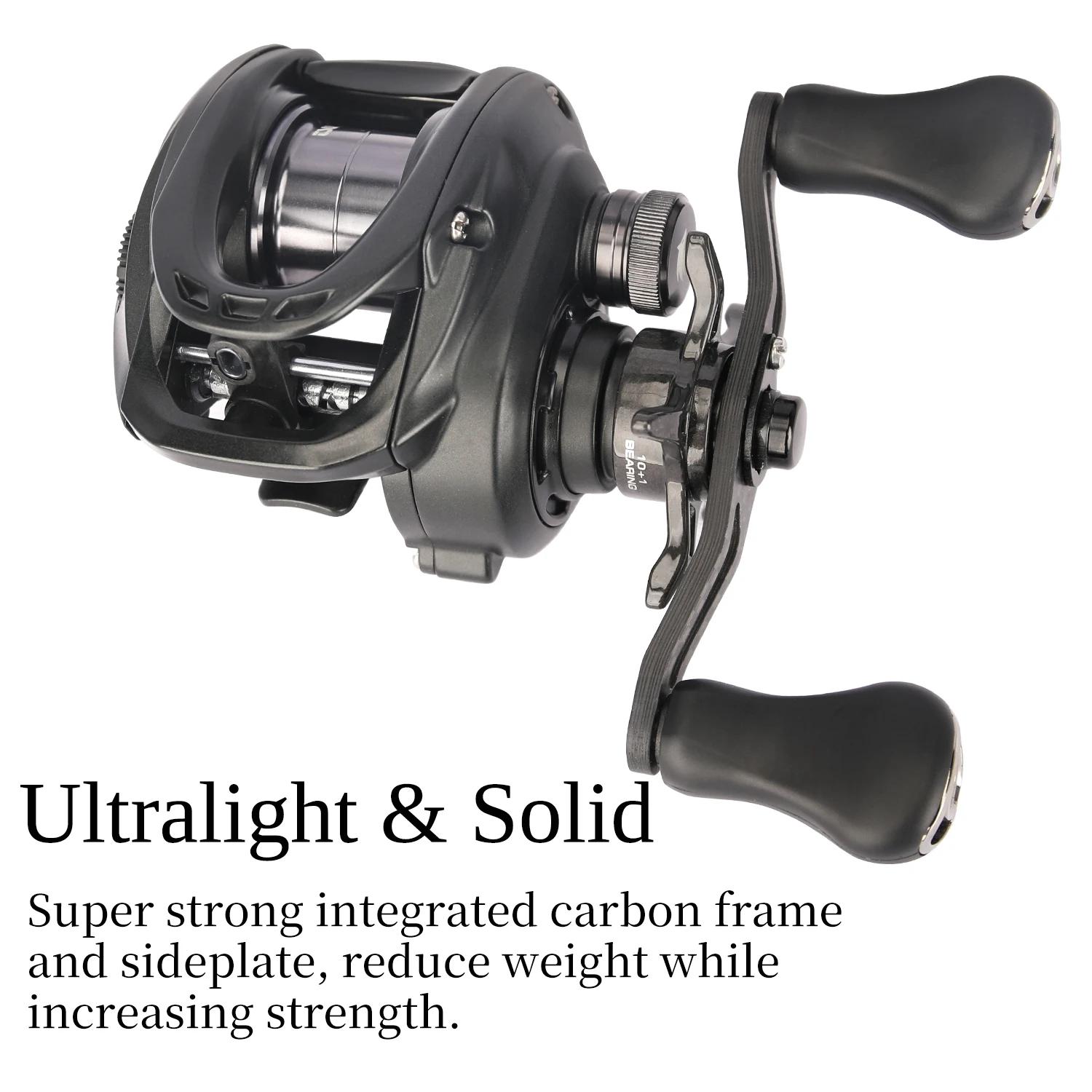 Moulinet Baitcasting Ultraléger 135g TSURINOYA Dark Wolf 50S 7.1:1 pour pêche précise et lancers légers
