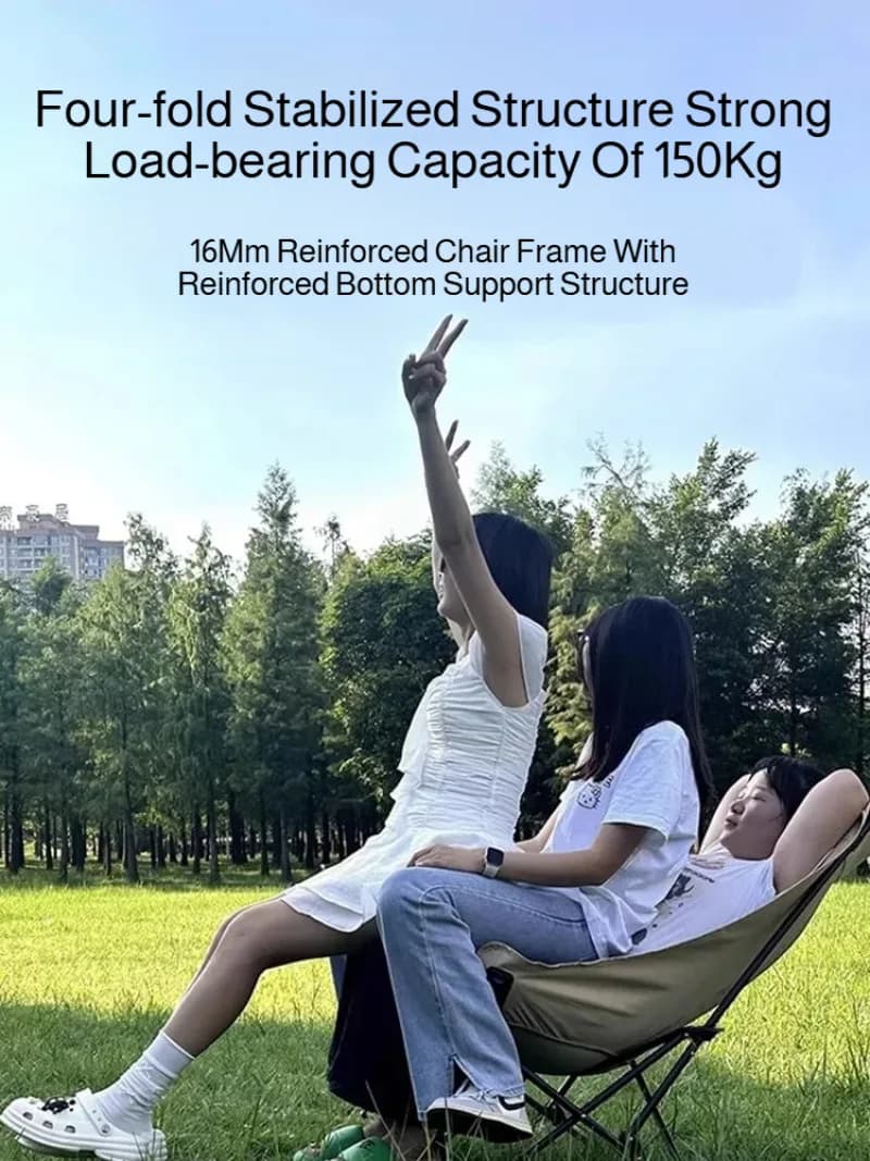 Fauteuil pliant portable avec repose-tête incurvé et repose-pieds - Confort maximal et rangement facile