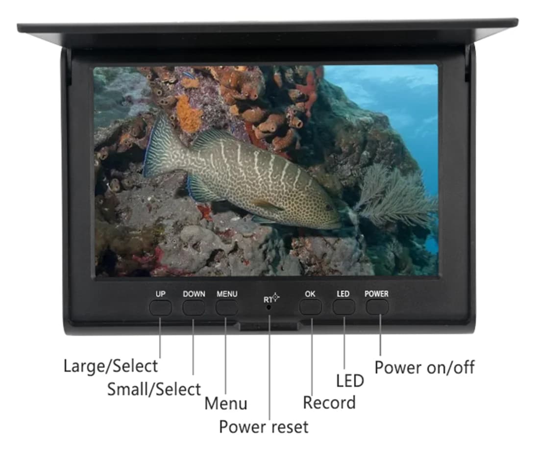 Caméra sous-marine 7 pouces pour pêche - Endoscope avec vision nocturne IR et enregistrement vidéo