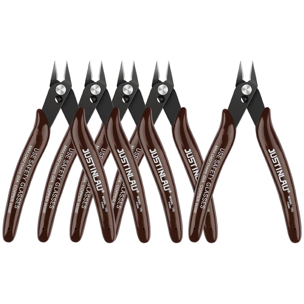 Pince coupe-fil 5Pcs 170 rouge bleu pour bricolage électronique et pêche - coupe-câble latérale