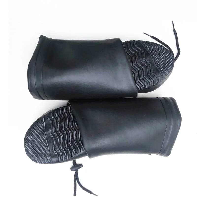 Bottes de pêche pliables waterproof légères - Chaussures aquatiques hautes en caoutchouc