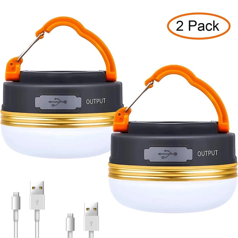 Lampe de camping 10W rechargeable USB 1200mAh pour tente et pêche nocturne extérieure