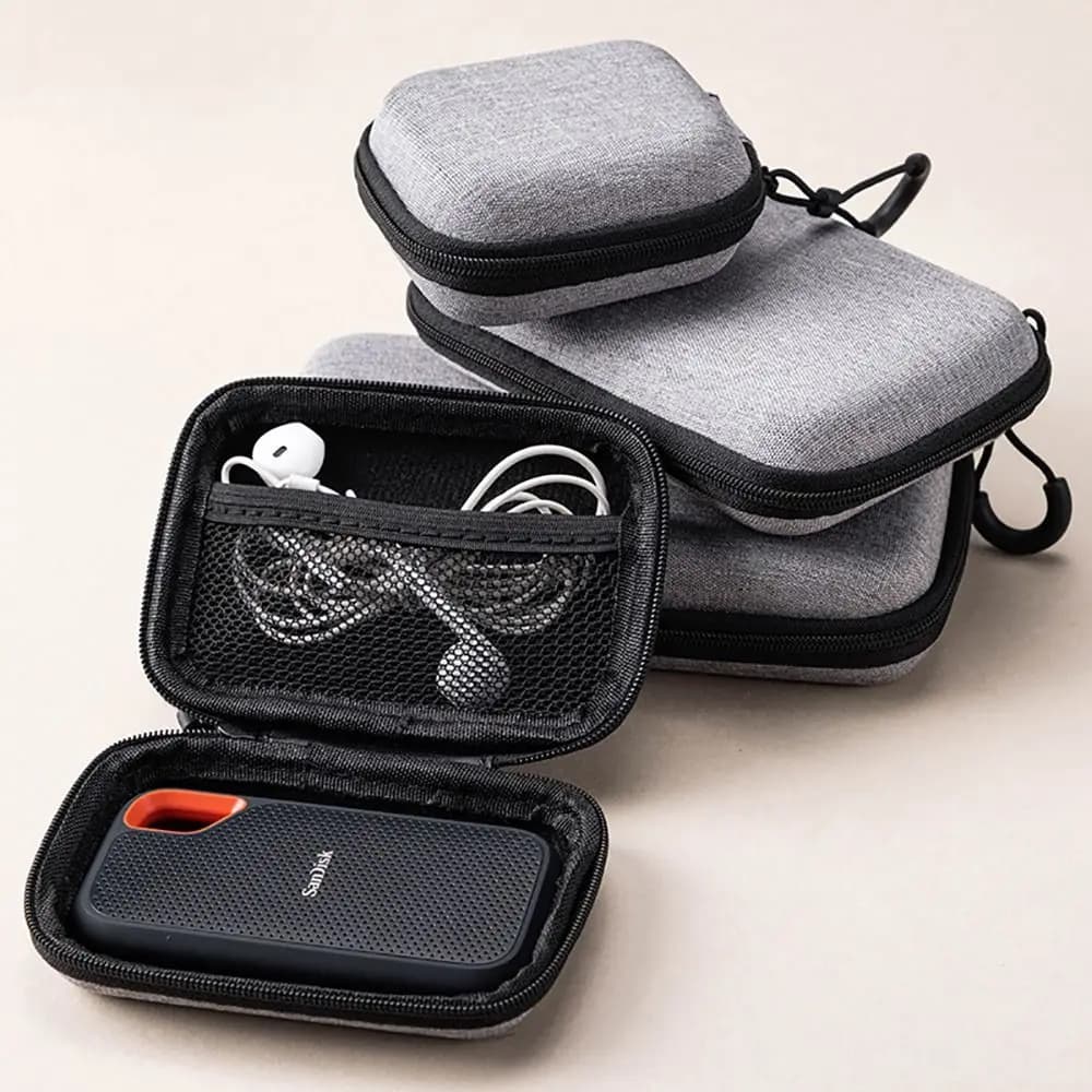 Étui rigide EVA portable pour console RG35XX H - Sac de transport étanche avec fermeture éclair