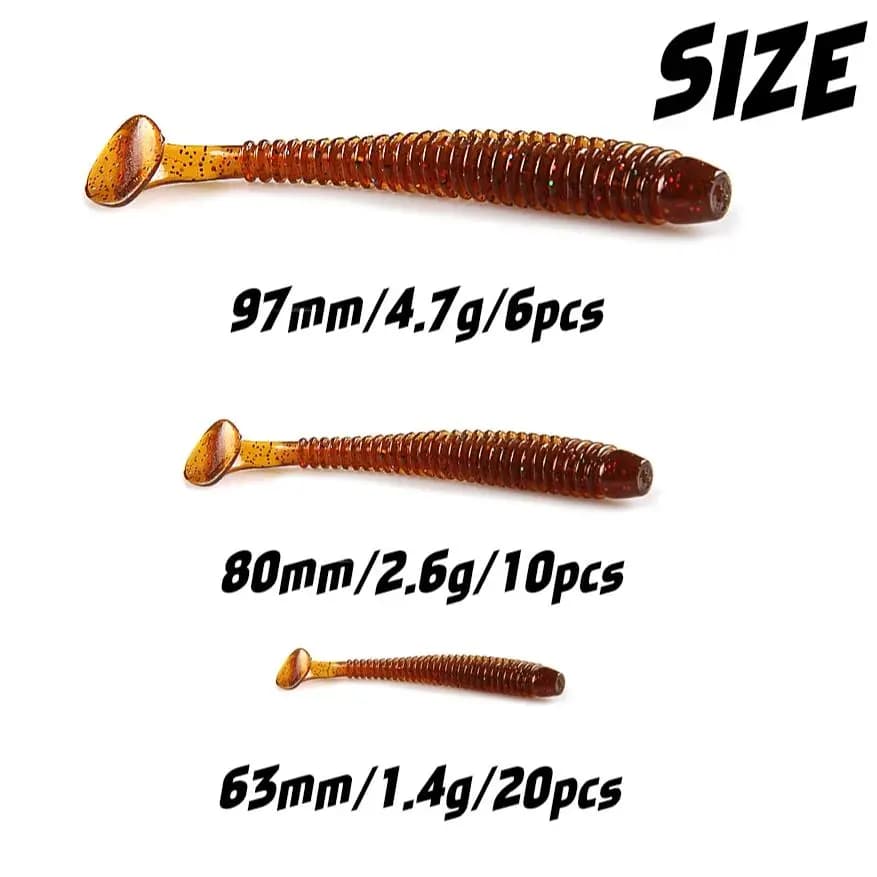 Leurre Souple Shad Impact Ring 2023 pour Jig et Swimbait, Lot de 6, 10 ou 20