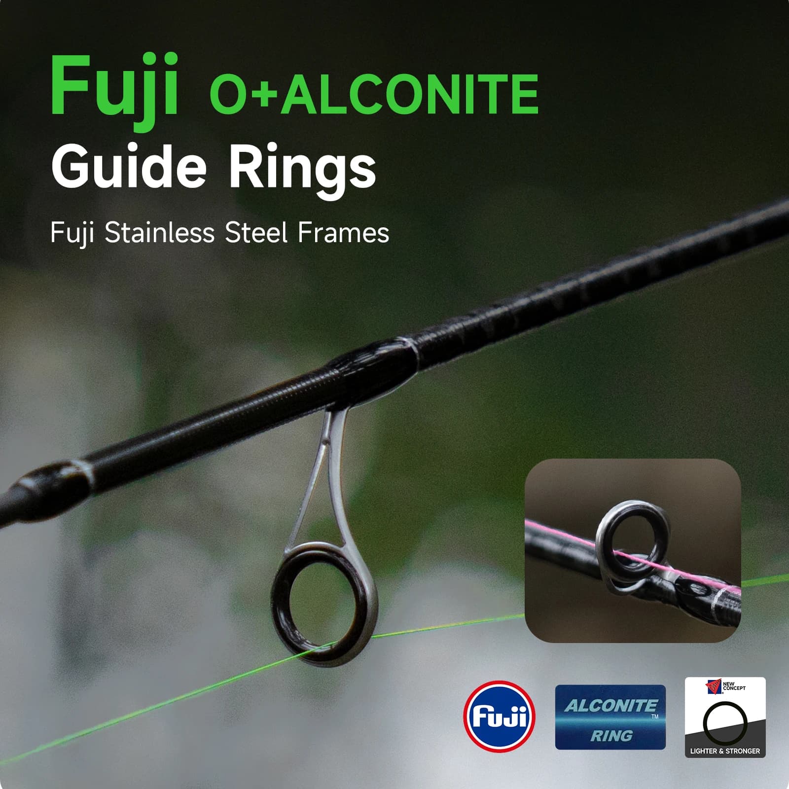 Canne BFS ultralégère HANDING 78g Magic L micro leurres 1-8g avec anneaux FUJI®