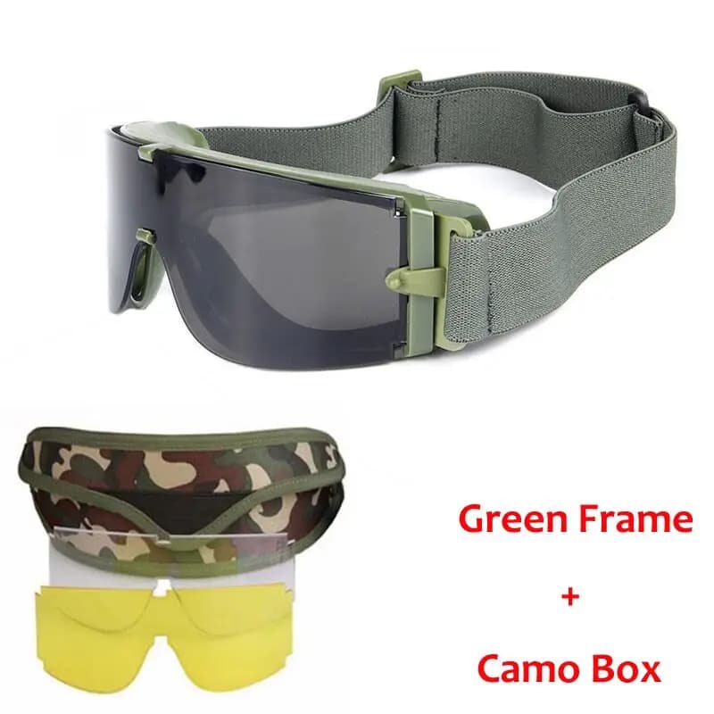 Lunettes USMC X800 3 verres pour chasse airsoft pêche paintball - protection professionnelle