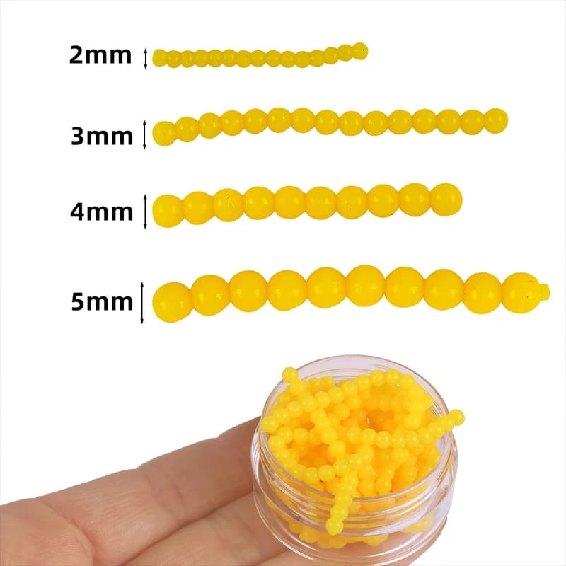 Perles de maïs flottantes silicone 2-5mm appâts artificiels pour carpe amour et montages