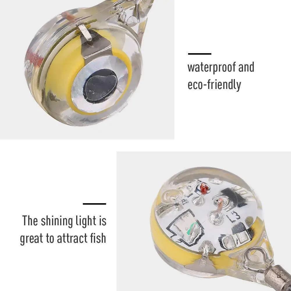 10 lampes LED sous-marines pour attirer calamar et poisson, leurre lumineux forme d'oeil pour pêche en profondeur