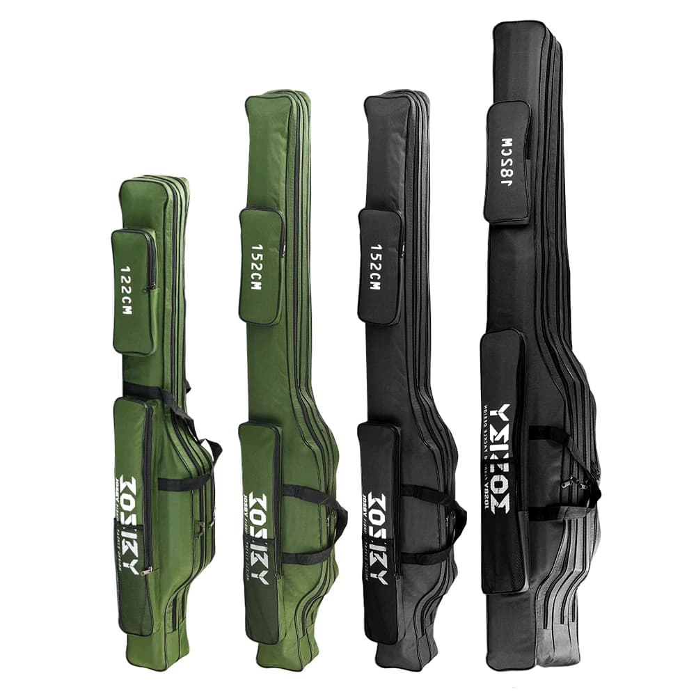 Sac de transport pliable canne à pêche 122cm 152cm 182cm - Étui rangement outils et moulinets portable