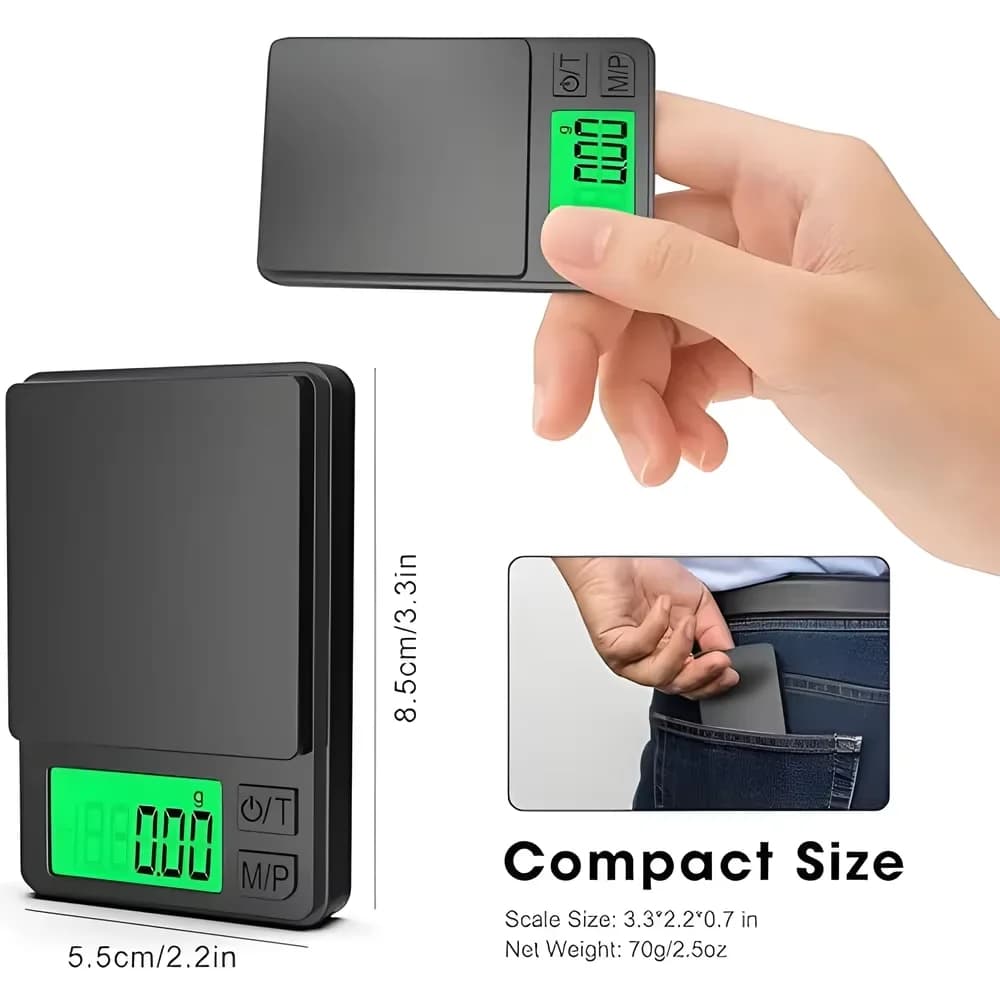 Balance de poche précision 1000g x 0.01g digitale grammes avec écran LCD rétroéclairé pour pêche nourriture bijoux