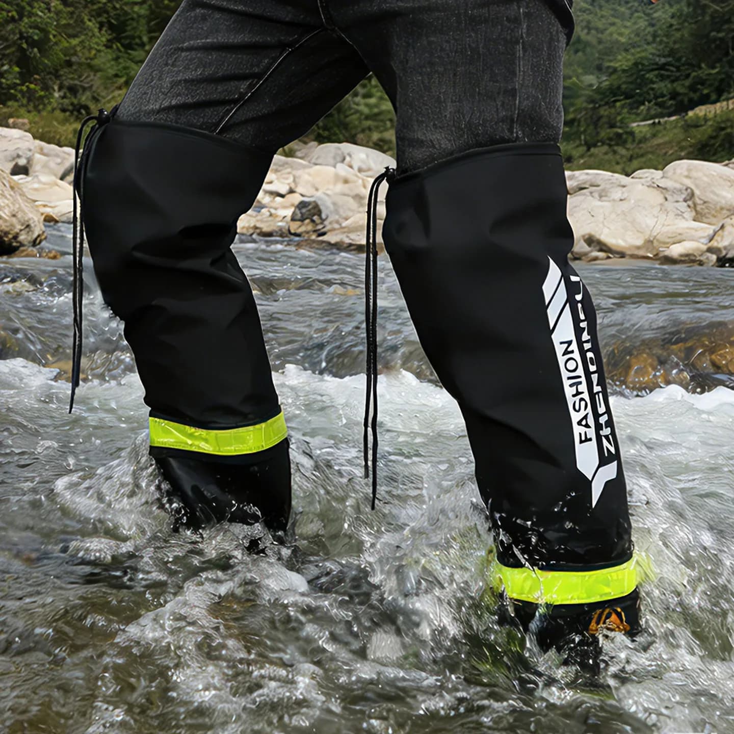 Chaussures résistantes eau YC-388 homme design creux anti-ébouillantage style sport pur couleur talon plat