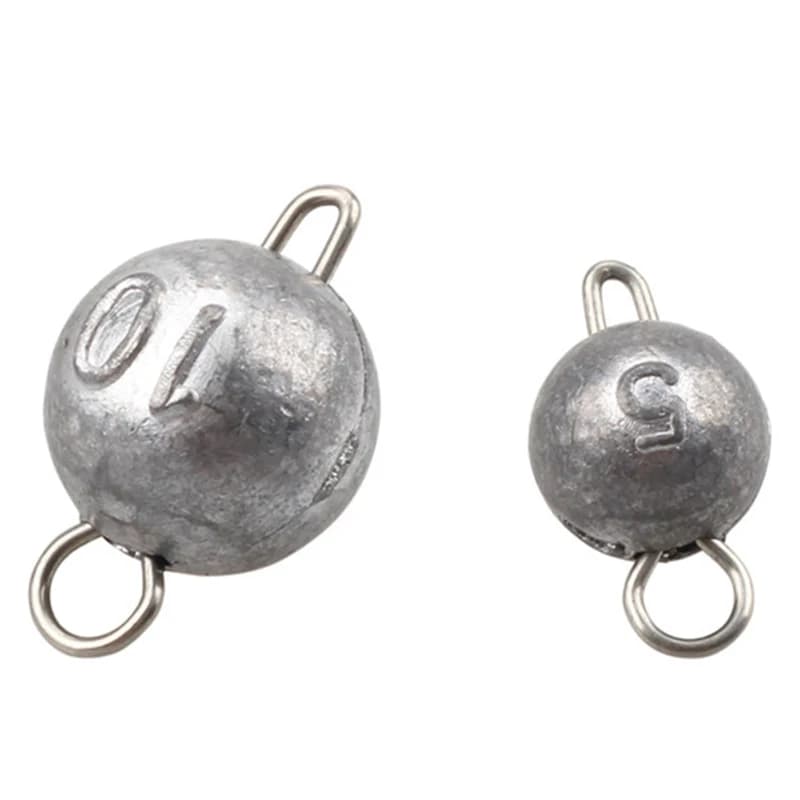 Lot de 50 plombs tête de jig Cheburashka 3g à 14g pour pêche aux leurres souples