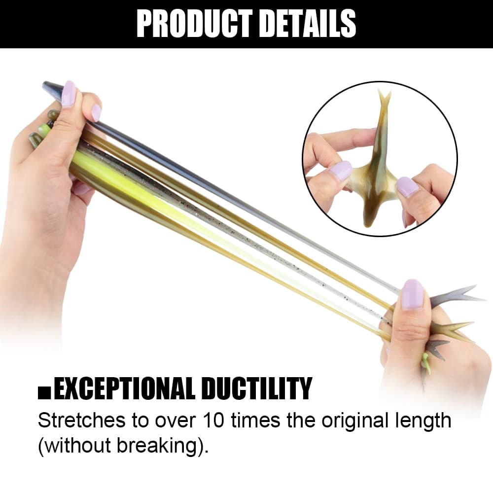 Leurre souple flottant Spinpoler TPR Jerk Shad à queue fourchue pour sandre, brochet, perche et black bass