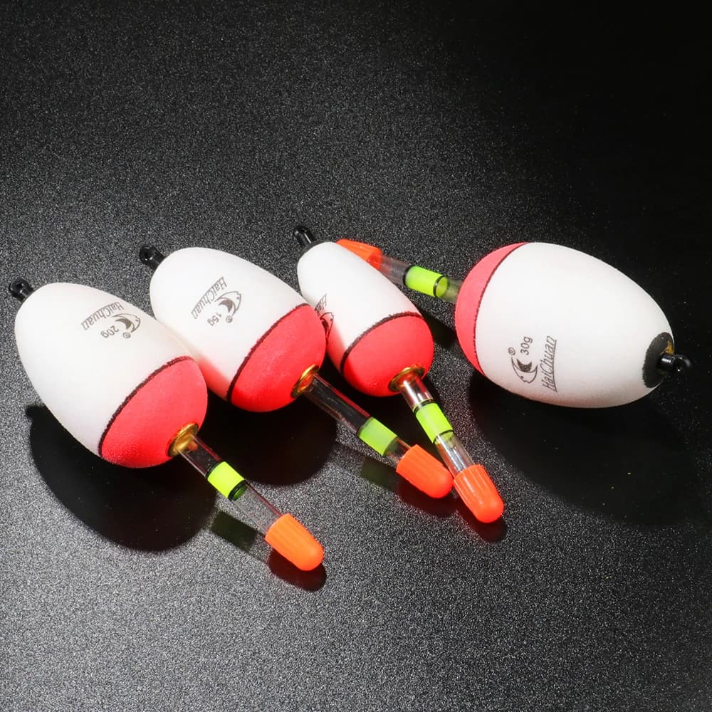 Flotteur de pêche lumineux pour nuit avec lest réglable de 10g à 100g en mousse EVA