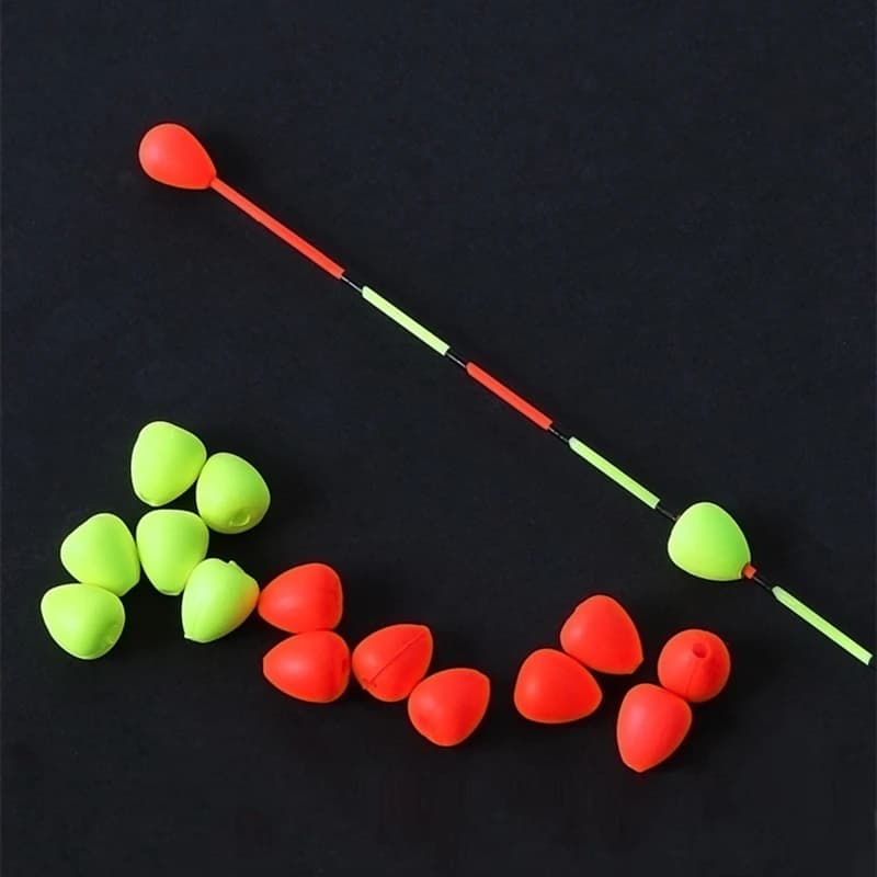 200 billes flottantes fluorescentes pour pêche en eaux vives, indicateurs de touche en mousse, accessoires flottabilité