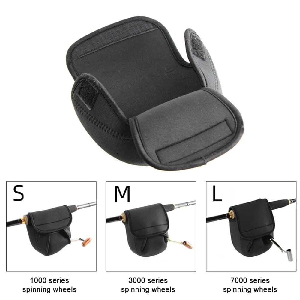 Housse moulinet pêche néoprene étanche protection taille S/M/L spinning couverture roue