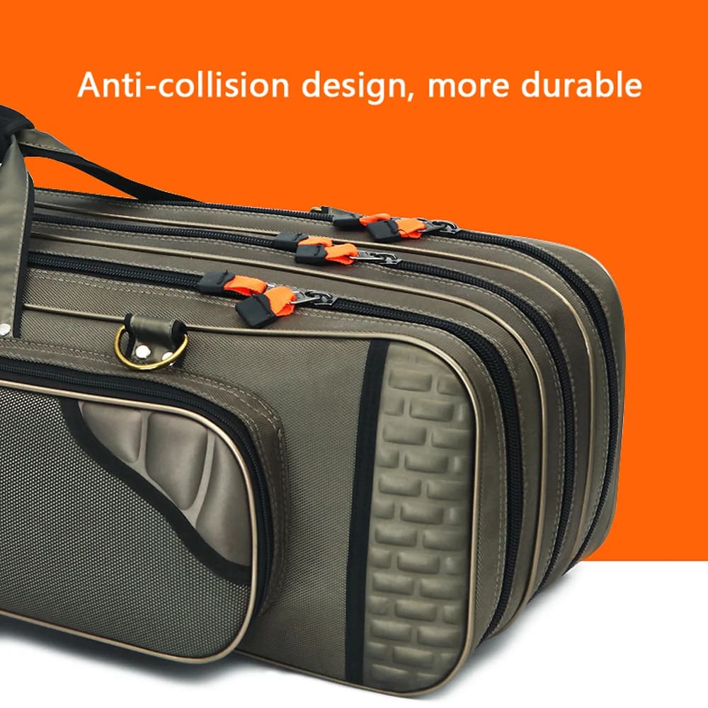 Sac rangement cannes pêche 2/3/4 couches 80-130cm multifonction moulinets leurres lignes matériel