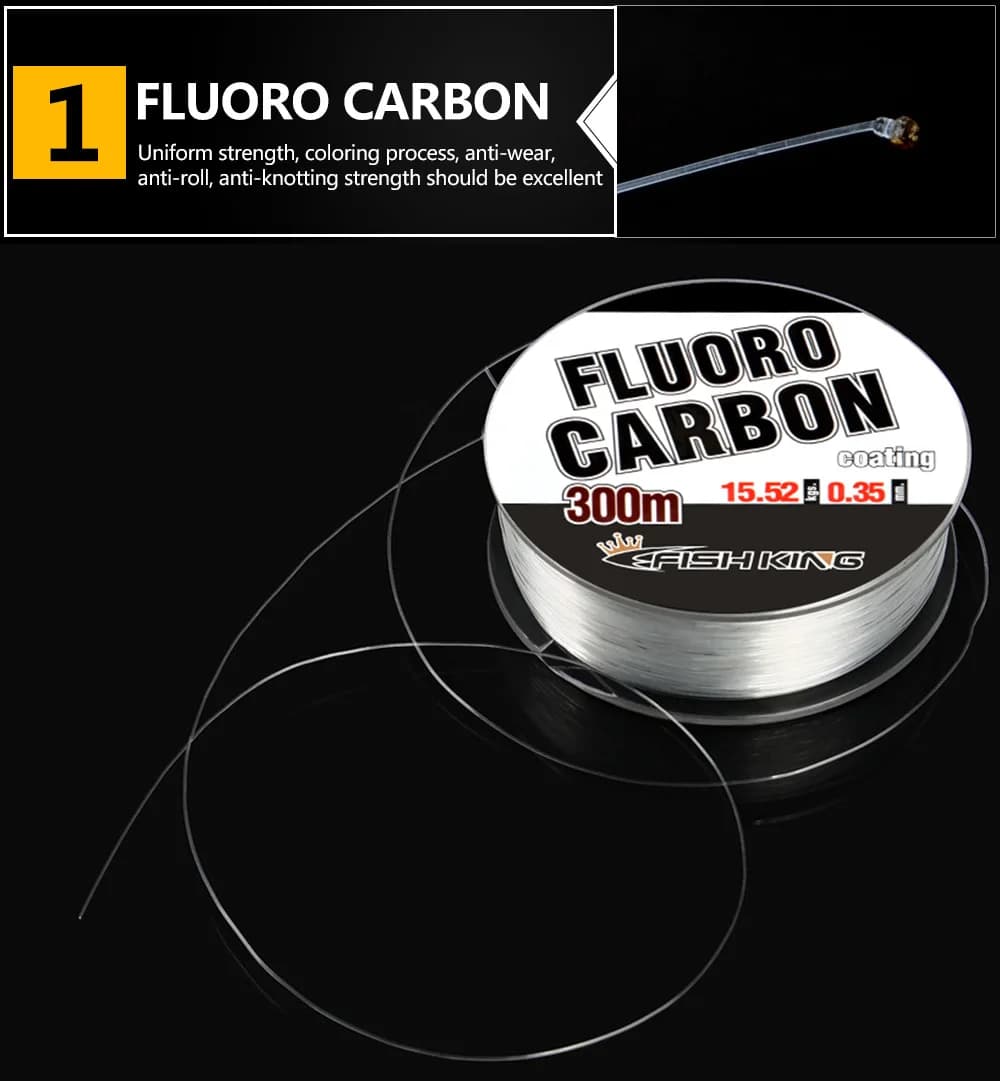 Ligne de pêche fluorocarbone Full Tank 300m 0.30 à 0.50mm - 100% monofilament japonais pour pêche sportive