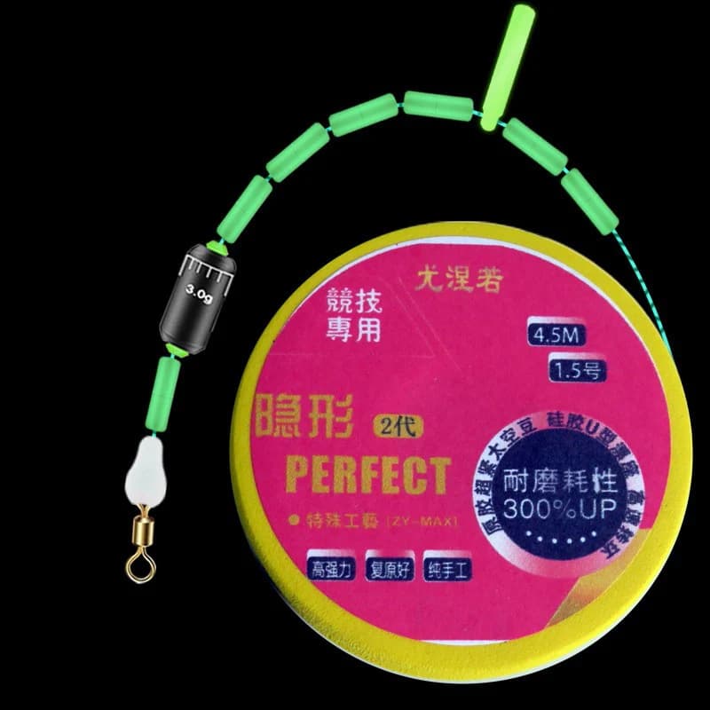 3 kits de ligne de pêche avec flotteur, plombs et émerillon - Nylon super résistant pour pêche sportive