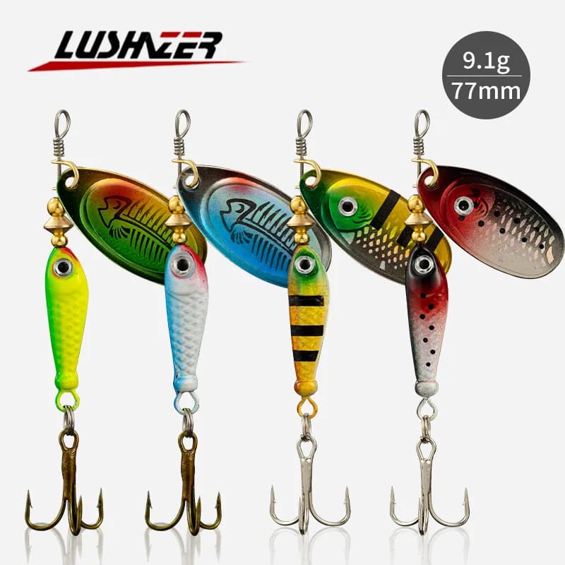 Leurre cuiller métal spinner bait 9g avec hameçon triple pour pêche de la carpe et carnassiers