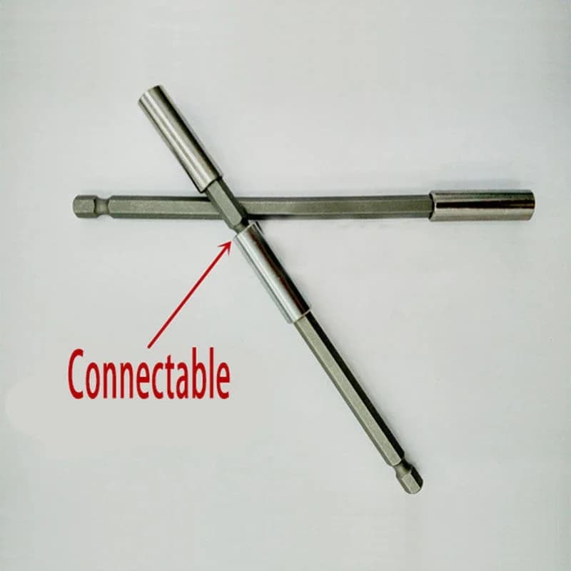 Porte-embout magnétique 1/4'' hex pour visseuse - Extension 60/75/100/150mm - Pêche et bricolage