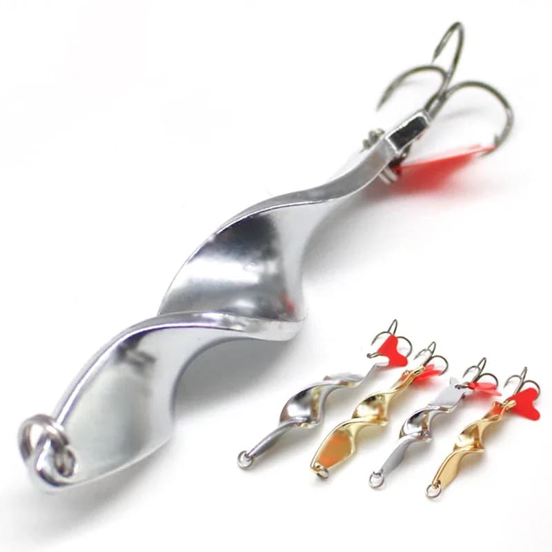 Cuiller tournante 1 pièce 7g à 28g - Leurre métallique spiralé - Cuiller casting longue distance