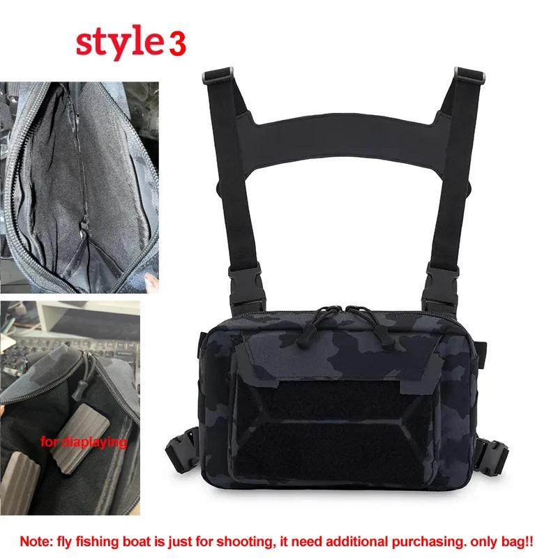 Sac poitrine tactique de pêche étanche en nylon Molle pour randonnée et camping - Sac banane