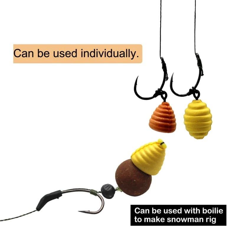 12 bouillettes flottantes forme maïs artificiel - appâts pop-up pour montages carpe et pêche au feeder