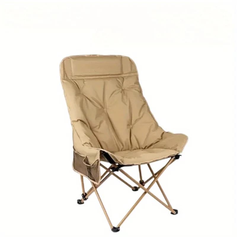 Chaise lune pliante portable haute confort pêche camping extérieur avec dossier renforcé