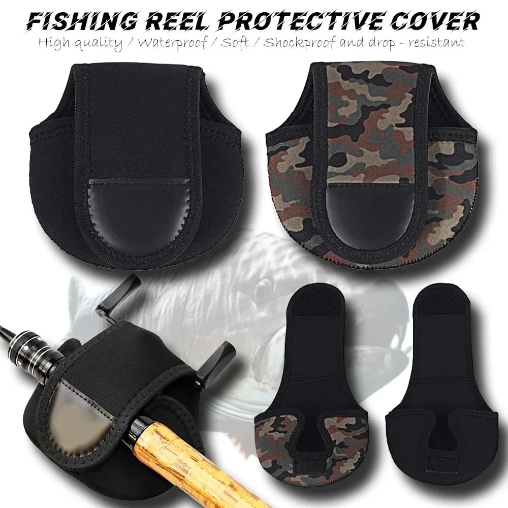 Housse moulinet pêche 1/2/4 pièces accessoires équipement protection transport rangement pêche