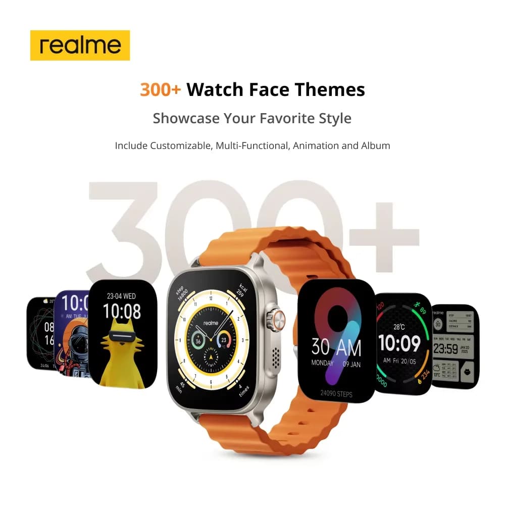 Montre realme watch 5 version globale écran AMOLED 600 nits autonomie 14 jours GPS étanche IP68