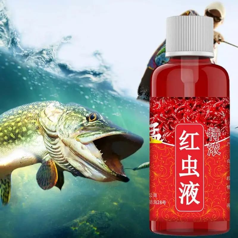 Appât liquide vers de sang concentré 60ML - Attractant puissant pour perche et silure - Pêche France