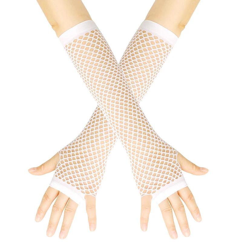 Gants de pêche femme filet noir sans doigts style punk pour soirées pêche et événements nautiques