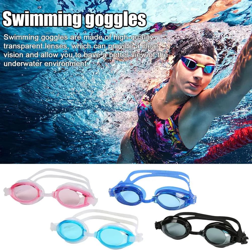 Lunettes de natation professionnelles UV protection silicone réglables confort pêche