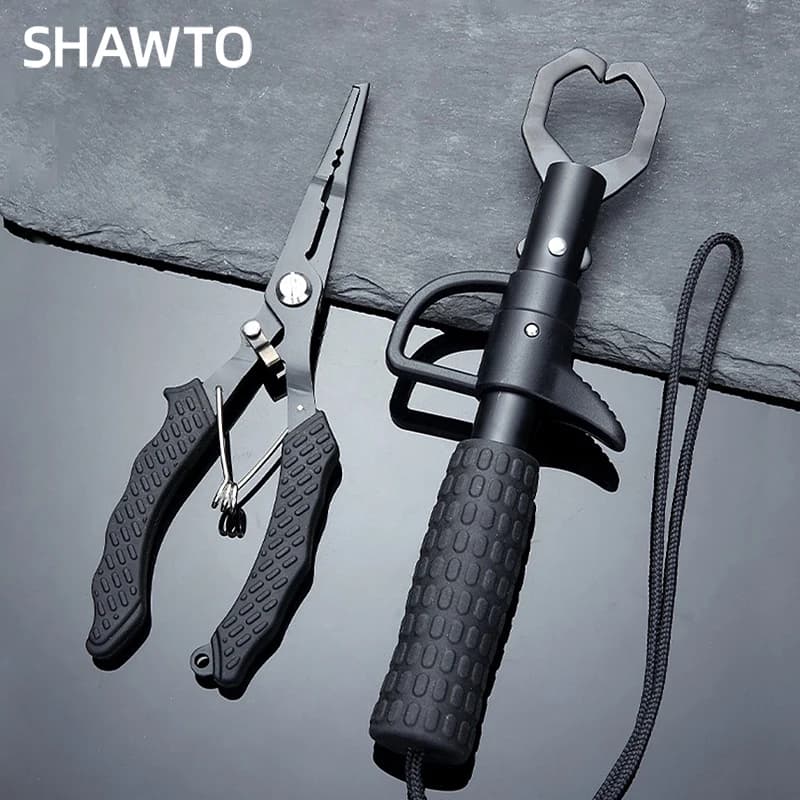 Kit d'outils de pêche mer en alliage d'aluminium complet avec pince, extracteur, balance et ciseaux