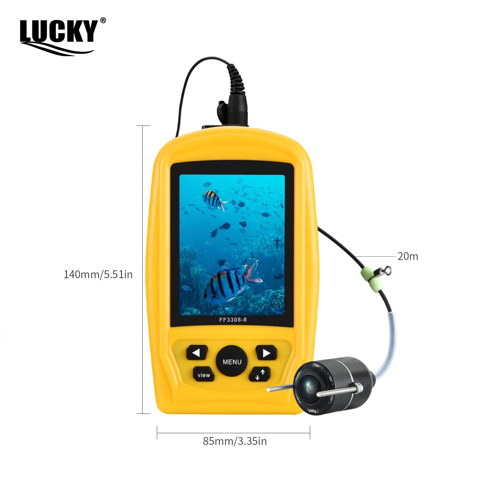 Caméra sous-marine Lucky vision nocturne pour pêche - Écran LCD 4.3" pour observation poissons en direct