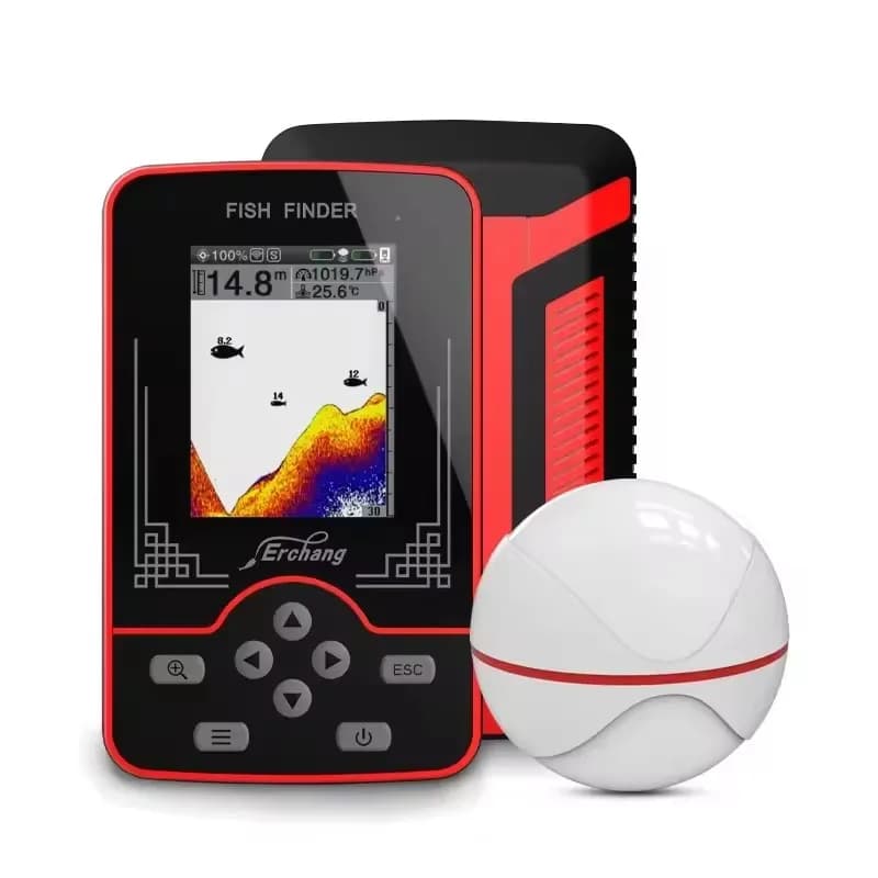 Sonar de pêche sans fil 100M - Détecteur de poissons rechargeable avec sondeur 60M de profondeur