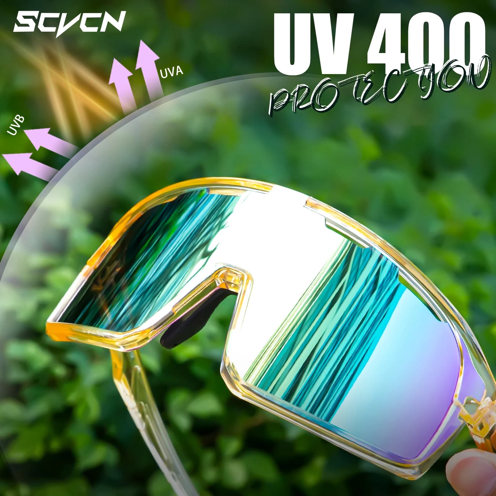Lunettes de vélo polarisées SCVCN pour pêche - Protection UV400 unisexe sport outdoor