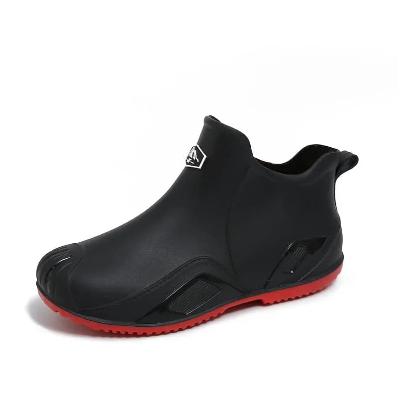 Bottes de pêche homme mode cheville basse plastique antidérapantes semelle plate résistantes