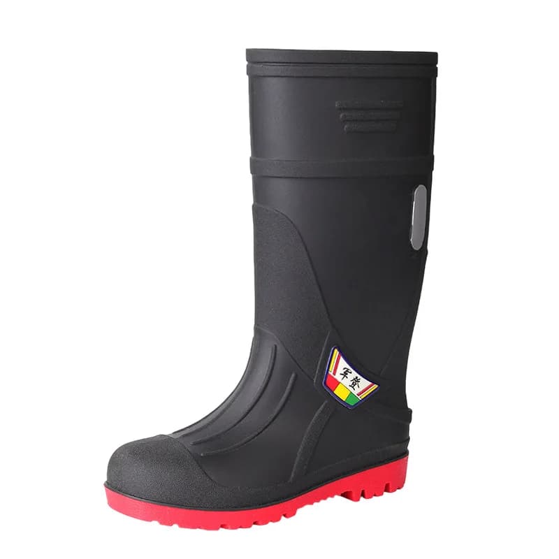 Bottes de sécurité homme haute embout acier semelle acier anti-écrasement perforation imperméables plastique renforcé