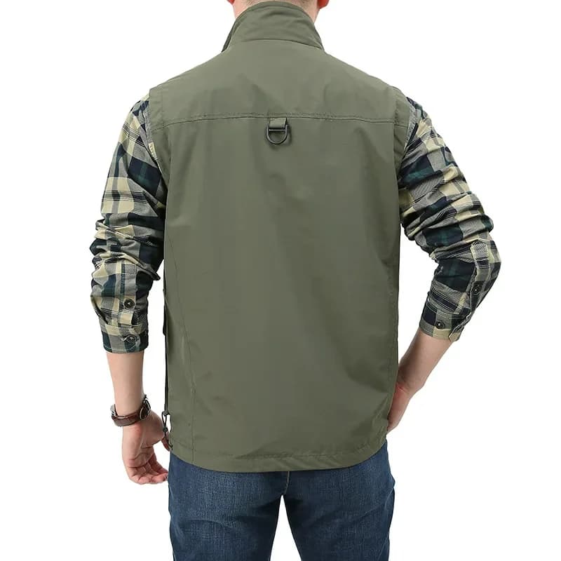 Veste de pêche homme imperméable séchage rapide multifonction pour sport et photographie extérieure