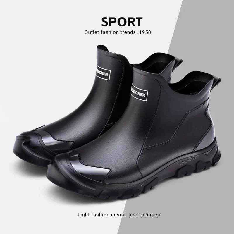 Bottes de pluie couple style coréen blanc courtes écologiques wading outdoor chaussures caoutchouc
