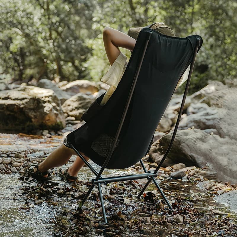 Naturehike L04 fauteuil lune pliant pêche - Chaise camping légère portable résistante 600D alliage aluminium