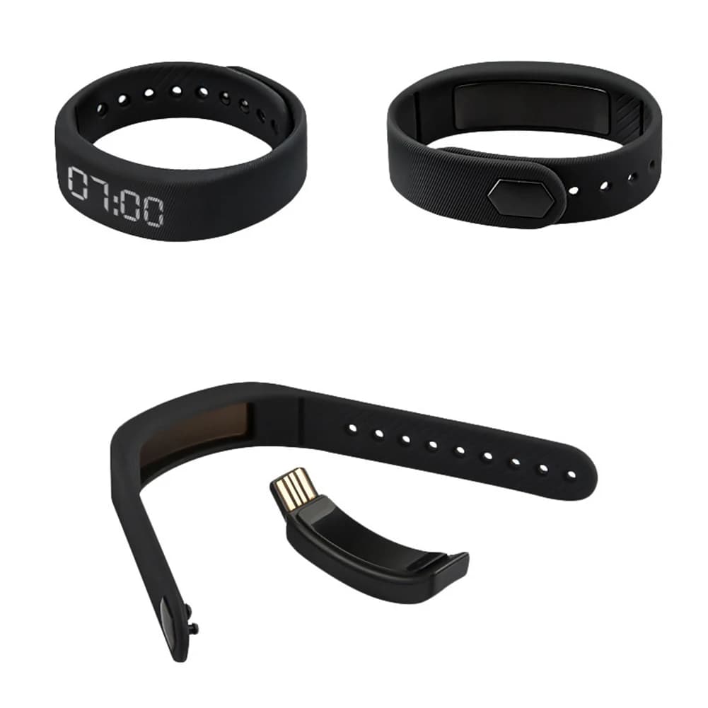 Bracelet LED numérique étanche - Podomètre running, alarme vibration, montre intelligente sport - Smartband