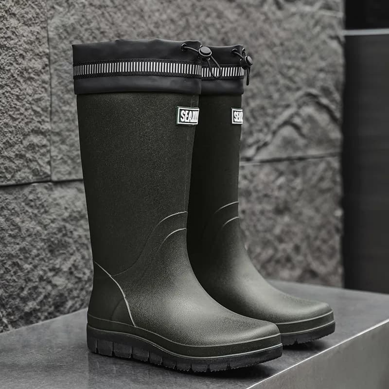Bottes de pêche hautes imperméables homme antidérapantes PVC pour livraison et cuisine professionnelle
