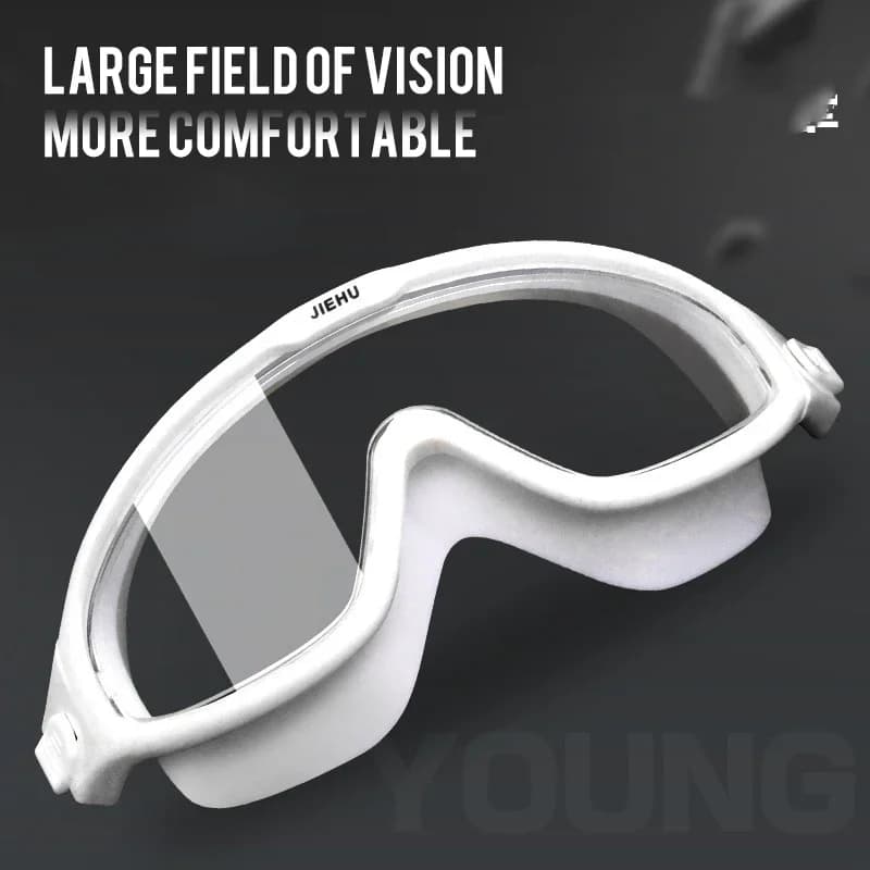 Masque de natation adultes étanche anti-buée avec verres miroir UV pour sports aquatiques